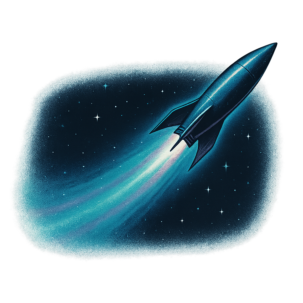Rocket launching into space